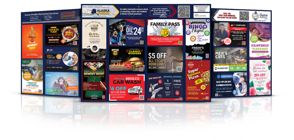 glossy 9x12 postcard for local direct mail marketing in Lake Havasu City, Arizona